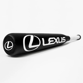Бита с маркой авто Lexus Shop Monkeys Черная с белой рукояткой (BB-Lexus-1005)