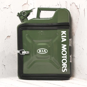 Подарок для мужчин Канистра-бар 10 л с маркой авто KIA + 2 стакана в подарок Shop Monkeys (KA-KIA-4009)