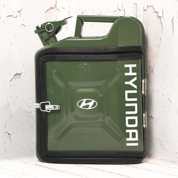 Подарок для мужчин Канистра-бар 10 л с маркой авто Hyundai + 2 стакана в подарок Shop Monkeys (KA-Hyundai-4007)
