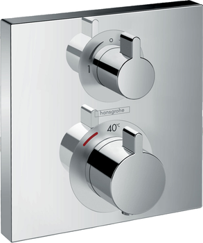 Наружная часть смесителя термостата HANSGROHE Ecostat Square 15714000 2 потребителя
