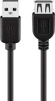 Кабель пристроїв-подовжувач Gutbay USB2.0 A M/F 0.3m AWG24+28 2xShielded Cu чорний(78.01.3241)