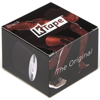 Хлопчатобумажный кинезио тейп K-Tape Black, 5 см х 5 м, черный (100114)
