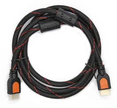 Кабель HDMI-HDMI 19PM/M HQ-Tech HDM-001-015, 1.5m, v1.4a (3D), оплетка Black&Red, медь