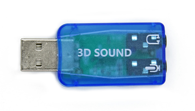 Звуковая карта USB (USB2Sound), USB 2.0, микрофон, 2.0 (virtual 5.1), Box