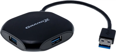 USB-хаб Grand-X Travel 4 порти USB 3.0 Black (GH-415)