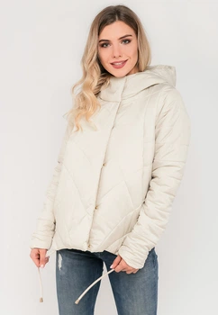 Демисезонная короткая куртка Modniy OAZIS 52-54 Бежевый (90144/2 52-54)
