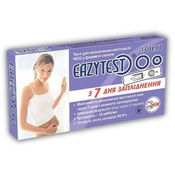 Тест на вагітність EAZYTEST HCG касета 1 шт