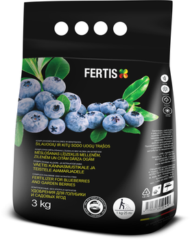 Удобрение для голубики и садовых ягод Fertis без хлора и нитратов 3 кг (10509323)