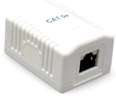 Розетка однопортовая Cablexpert RJ-45, 5E cat, внешняя (NCAC-1U5E-01)