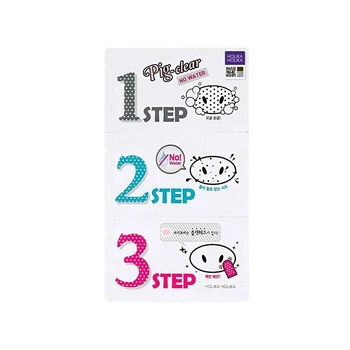 Набор для очистки пор 3-шага Holika Holika Pig Clear Blackhead 3-step kit(no water) от черных точек