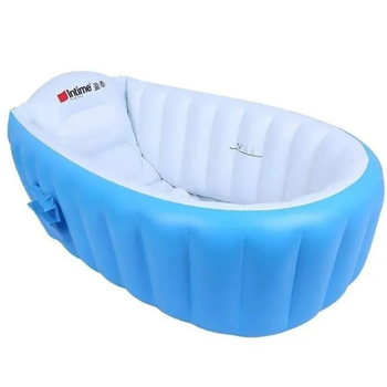 Надувная ванночка Intime Baby Bath Tub с насосом голубая