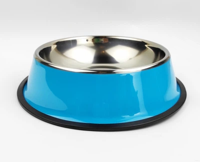Миска для собак металева DogClub Colour 800мл Blue