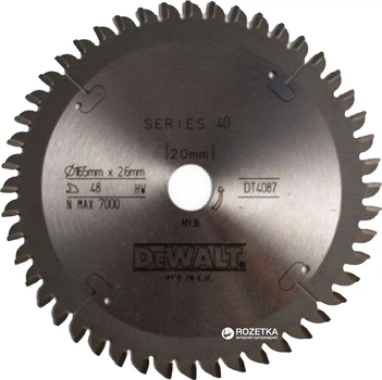 Диск пильный DeWalt по дереву 165 мм 48 (DT4087)