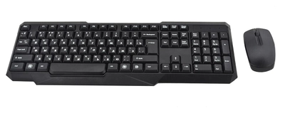 Русская беспроводная клавиатура + мышка Delltaplus W1080 Black