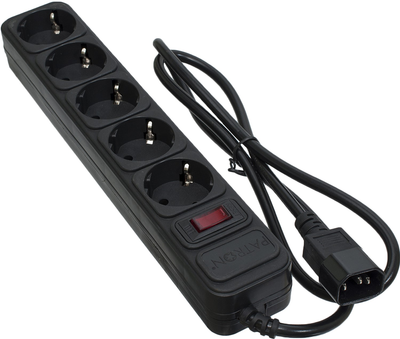 Сетевой фильтр Patron SP-1053U с кабелем для ИБП 5 розеток 1 м Black (SP-1053U)