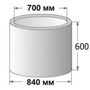 Кольцо колодезное железобетонное, диаметр - 0,7 м., КС 7-6
