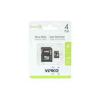 Карта пам'яті microSD 4 Гб Verico з адаптером