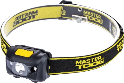 Фонарь налобный Mastertool 4 режима, 59 х 41 х 32 мм, WHITE LED + 2 x RED LED, 3 x AAA, ABS (94-0812)
