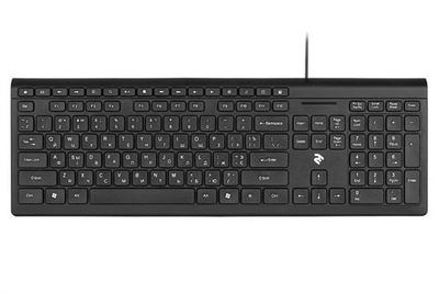 Клавіатура 2E KM1020 Slim (2E-KM1020UB) Black USB