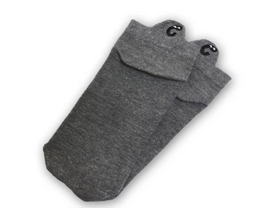 Носки Neseli короткие серые смайлы One size (37-43)