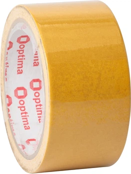 Клейкая двусторонняя лента Optima 48 мм x 10 м Желтая (O45352)