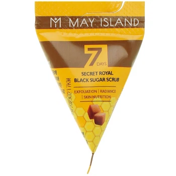 Очищаючий скраб для обличчя з цукром May Island Seven Days Black Sugar Scrub 1 шт (8809515401201)