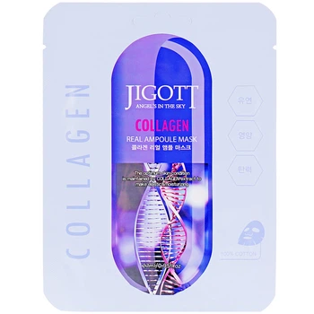 Ампульная маска для лица с коллагеном Jigott Collagen Real Ampoule Mask 27 мл (8809541280160)