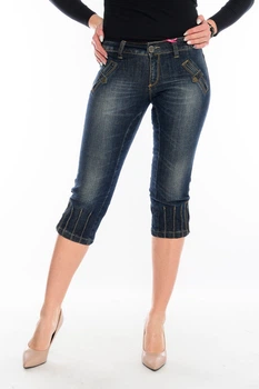 Капрі Omat jeans 1563-803 27 Сині