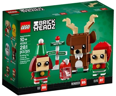 Конструктор LEGO Brick Headz Северный олень и эльфы (40353)