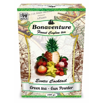 Чай Bonaventure «Exotic cocktail» зелений Екзотичний коктейль 100г (00-00000206)