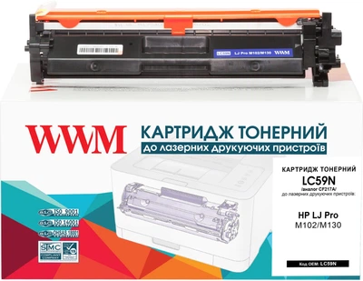 Картридж WWM для HP LJ Pro M102/M130 аналог CF217A Black (LC59N)