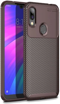 Чехол-накладка Ipaky Carbon Fiber Series/Soft TPU Case Xiaomi Redmi 7 Brown