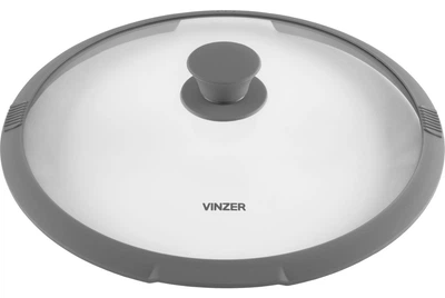 Кришка VINZER скляна із силіконом 28 см (50252)