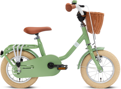 Детский Велосипед 2-х Колесный 12'' от 3-х лет (Рост 95 - 120 см) PUKY STEEL Classic Retro 12 Стальной Салатовый