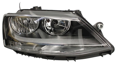 Фара Vw Jetta VI (дорестайл) 2010 - 2014 (Фольцваген Джетта VI (дорестайл) 2010 - 2014), правая, электр., черный, с корректором, (TYC)