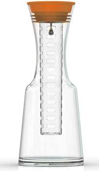Графин ZestGlass 1100мл для лимонада вина и освежающих фруктово-ягодных напитков (оранжевая крышка) Pasabahce