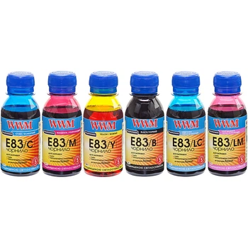 Чернила светостойкие для Epson Stylus Photo TX700W WWM E83 B/C/M/Y/LC/LM 6х100г E83SET-2