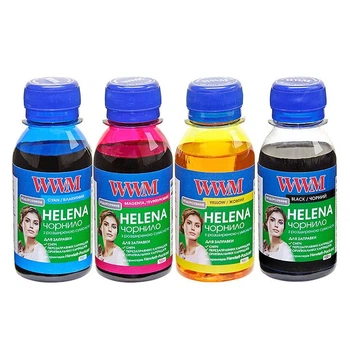 Чернила для HP DeskJet F4180 WWM HELENA B/C/M/Y 4х100г HELENA.SET-2