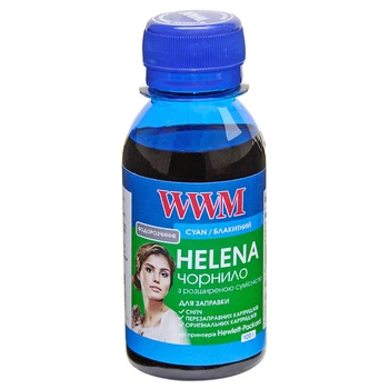 Чернила для HP DeskJet 2820E WWM HELENA Cyan 100г HU/C-2