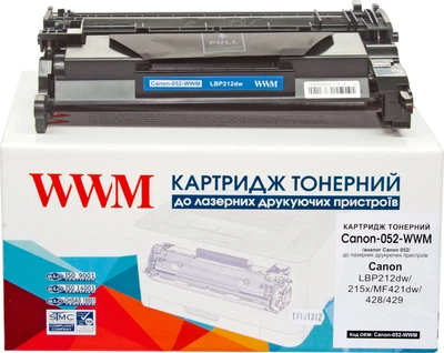 Картридж для Canon i-Sensys MF-426dw WWM 52 Black Canon-052-WWM
