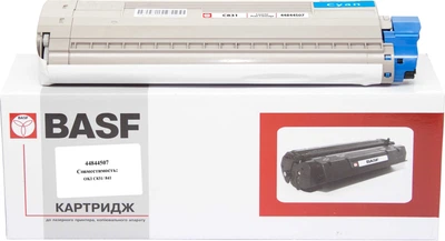 Картридж для OKI C 831 BASF 44&nbsp;844&nbsp;507 Cyan BASF-KT-44844507