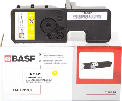 Картридж для Kyocera Mita Ecosys P5021cdn BASF TK-5220 Yellow BASF-KT-1T02R9ANL1