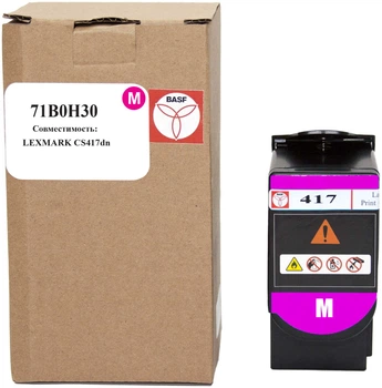 Картридж для Lexmark CS417 BASF 71B0H30 Magenta BASF-KT-71B0H30