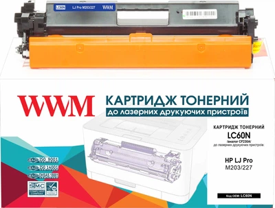 Картридж для HP 30A (CF230A) WWM 30A Black LC60N