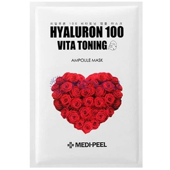 Ампульна тканинна маска з трояндою та вітамінами Medi-Peel Hyaluron 100 Vita Toning Mask - 30 мл