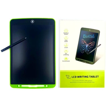 Графический LCD планшет для рисования Writing Tablet 28x18 см, цифровая электронная доска 12 дюймов, зеленый