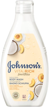 Расслабляющий гель для душа Johnson's Vita-Rich Смузи с йогуртом, кокосом и экстрактом персика 750 мл (3574661387239)