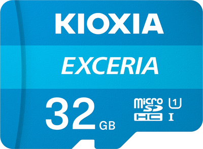 Карта пам`ятi KIOXIA microSDHC 32GB Class 10 UHS-I Exceria R100MB/s + SD-адаптер (LMEX1L032GG2)