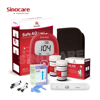 Набір Sinocare Глюкометр Safe AQ Smart + 25 тест-смужок, ланцетний пристрій і 25 ланцетів