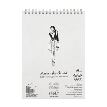 Альбом для маркерів A5 Smiltainis AUTHENTIC 100г/м2 на спіралі 40л (4770644588016)